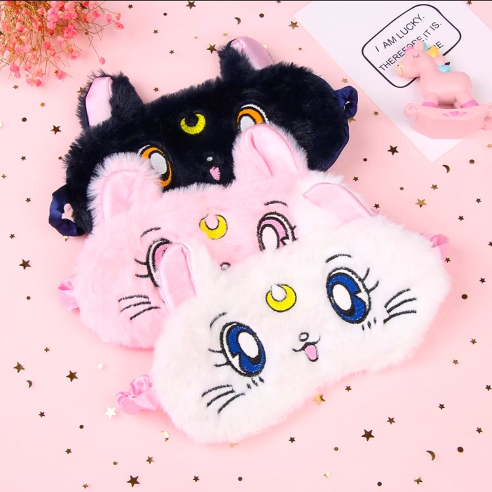 💖3/$20💖NEW SAILOR MOON LUNA CAT PINK SLEEP MASK